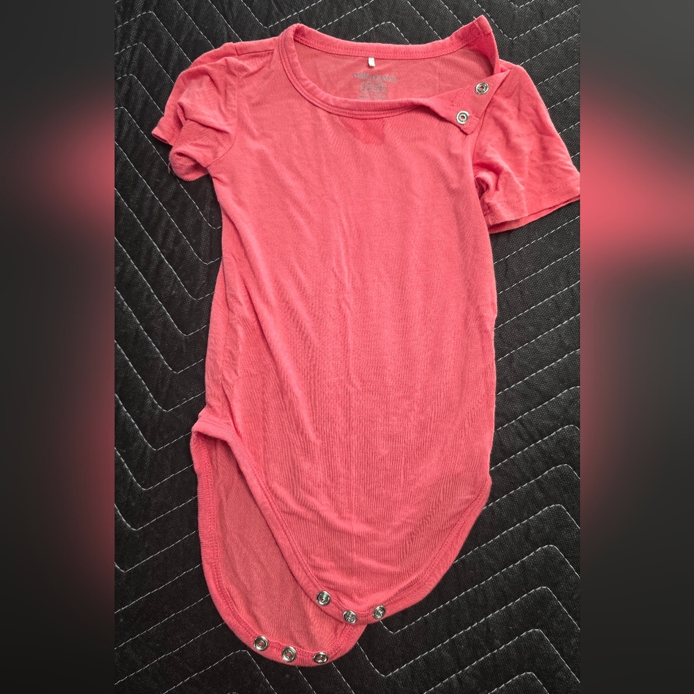 Posh Peanut Coral Baby Onesie